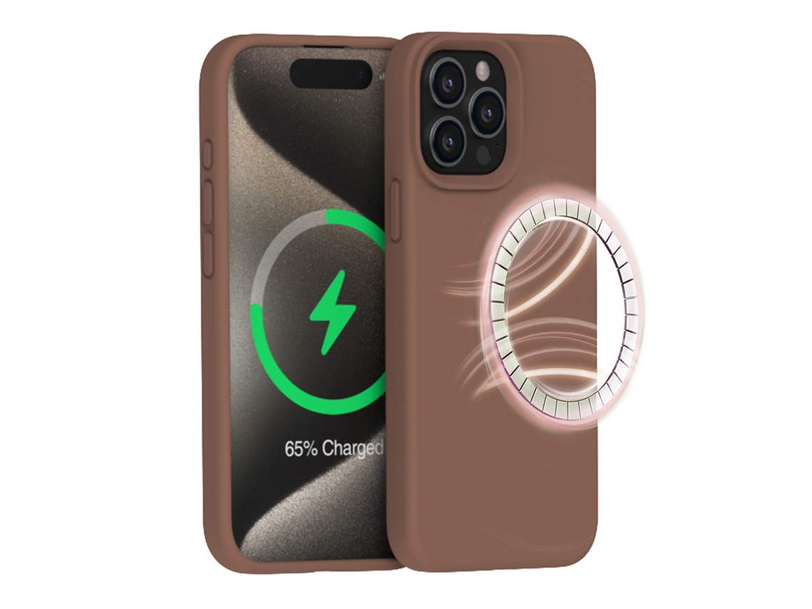(caqui (magnético), Iphone 13 Pro) Funda Para Iphone, Silicona Líquida, Magnética.