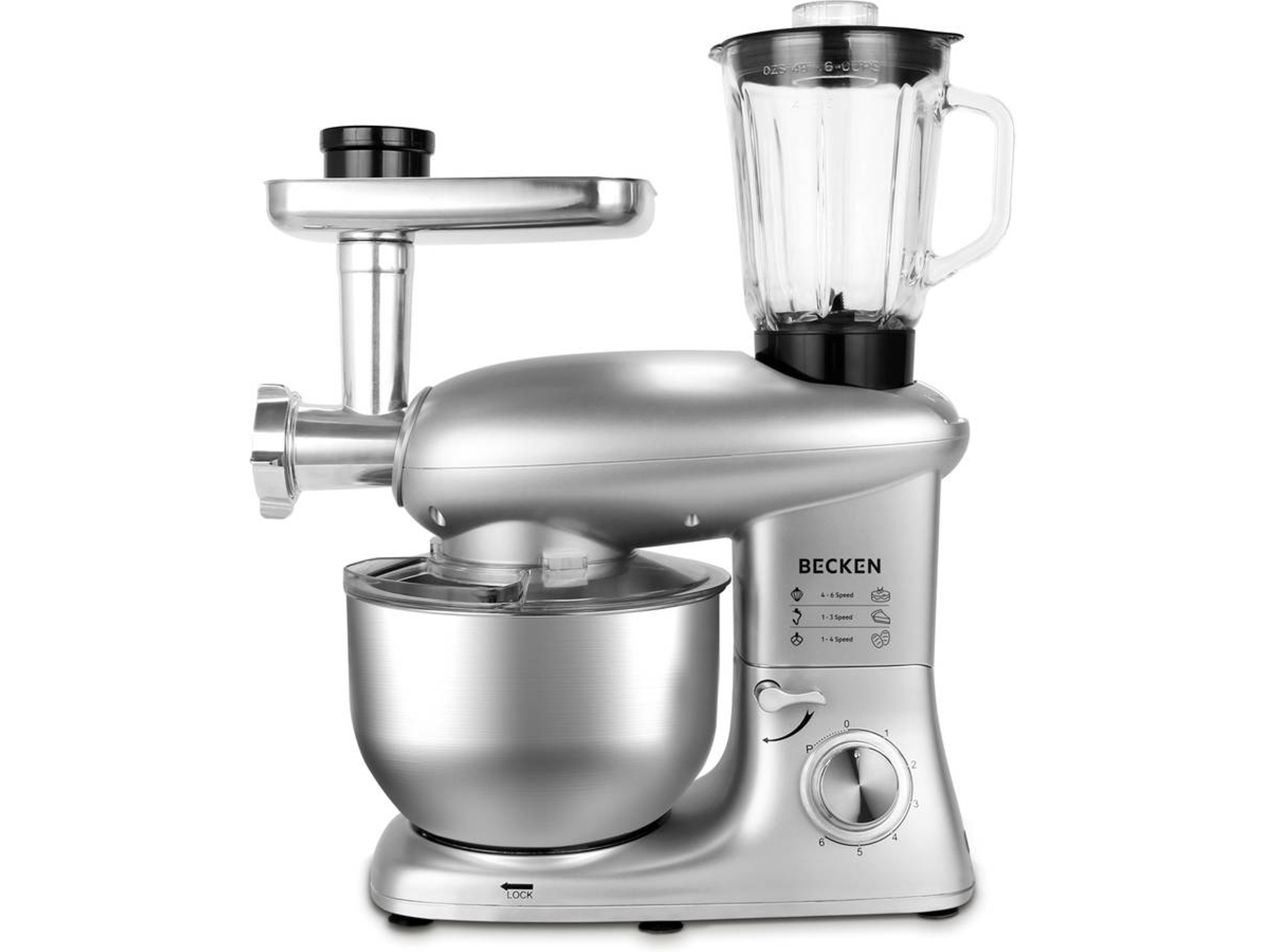 Robot de Cocina BECKEN BKM4570 (6 L - 1400 W - 6 accesorios)