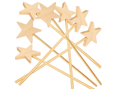 7 varitas mágicas de madera 23 cm ARTEMIO