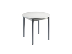 Mesa De Cocina Circular Madera Agos MOMMA HOME (Blanco - Aglomerado -90/120x90x75,5 cm)