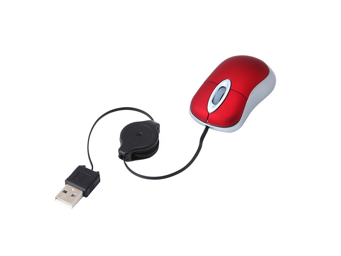 Ratón (cable Usb Óptico Mini Retráctil)