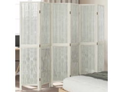 Biombo de 6 paneles de madera maciza de paulownia, blanco, Wsd222448 Lovely Home