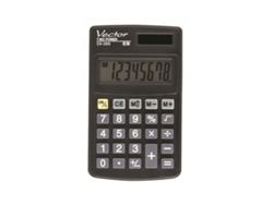 Calculadora Vector Dk 055 de plástico negro