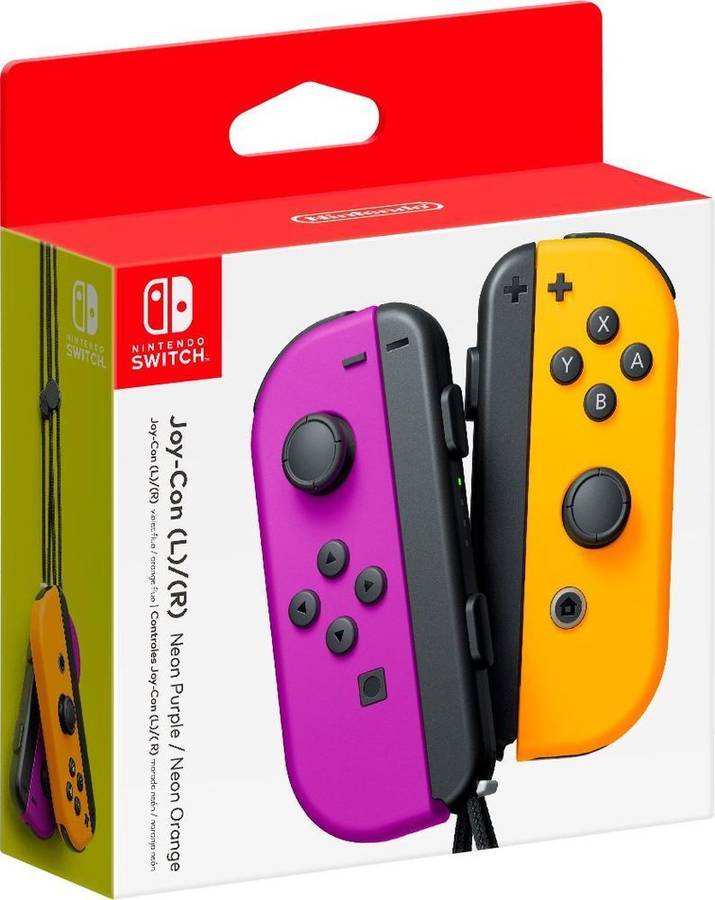 Set de 2 Mandos NINTENDO Switch Joy-Con (Morado Neón / Naranja