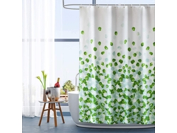 Cortina De Chuveiro De Tecido Com Estampa Floral - 90 Polegadas 180 X 180 Cm