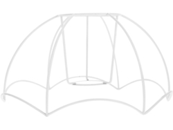 Soporte de mesa semicircular de metal, compatible con casquillo E27, dimensiones 9x25x15 cm. SFUSHOS