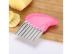 2026-31631-herramienta De Corte Ondulado Multifuncional De Acero Inoxidable Para Verduras Y Frutas Rosa