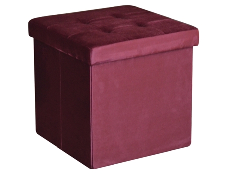 Banqueta MY DEKOR Terciopelo Scarlet (38 x 38 x 38 cm)