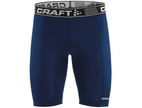 Pantalones Ajustados para Hombre CRAFT Malla Corta Pro Control Compresión Azul para Fútbol (M)