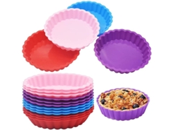 Moldes De Silicona Para Pasteles, 12 Piezas, Redondos Antiadherentes Para Pasteles, Tartas Y Postres.
