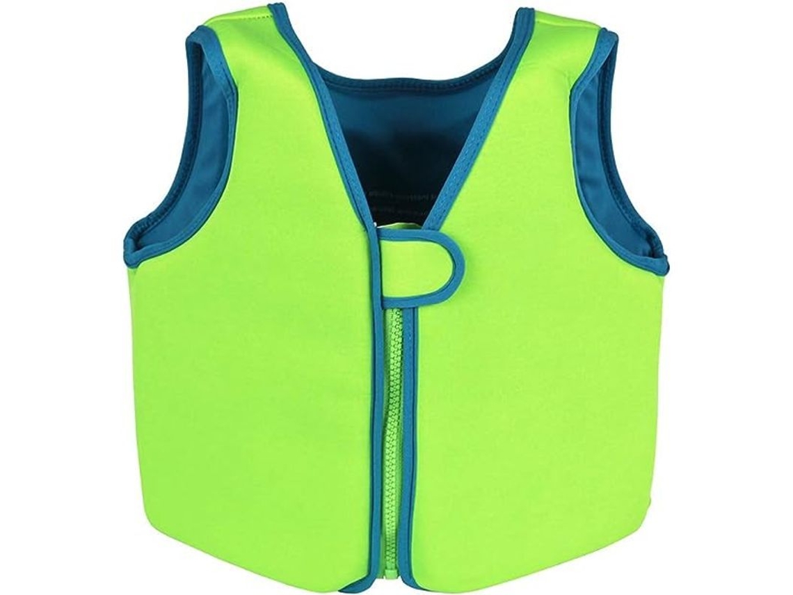 Chaleco Flotante Para Niños Linjou, Chaqueta De Aprendizaje A Nadar Para Niños Y Niñas, Verde