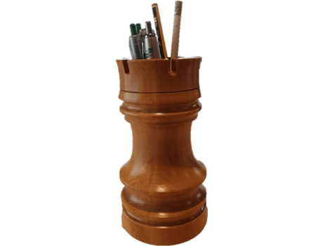 Porta Lápiz LOJA X Torre (Madera - 10 x 10 x 17 cm - Blanco)
