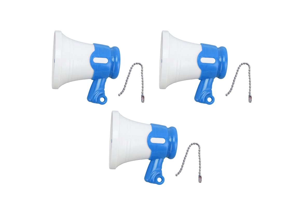 3pcs Mini Megafone Brinquedo Com Música Chaveiro Role Play Infantil Azul