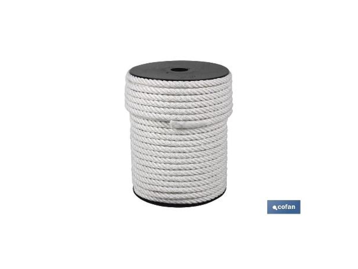 Carrete cuerda nylon mate 4/c 12 mm 100 mts bco