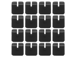 Paquete De 20 Organizadores De Cables Negros, Clips De Gestión Reutilizables Para