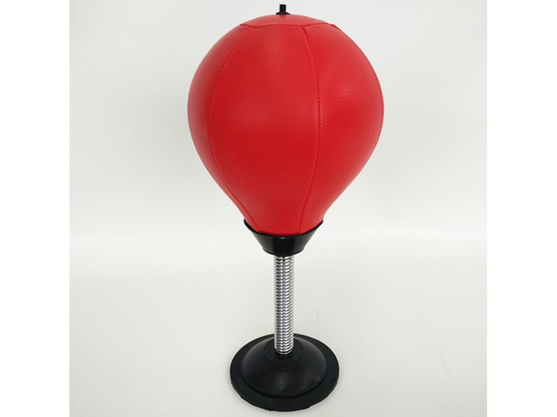 Saco de Boxeo Inflable con Ventosa para Mesa, Ideal para Entrenamiento y Alivio del Estrés CUICH (Rojo)