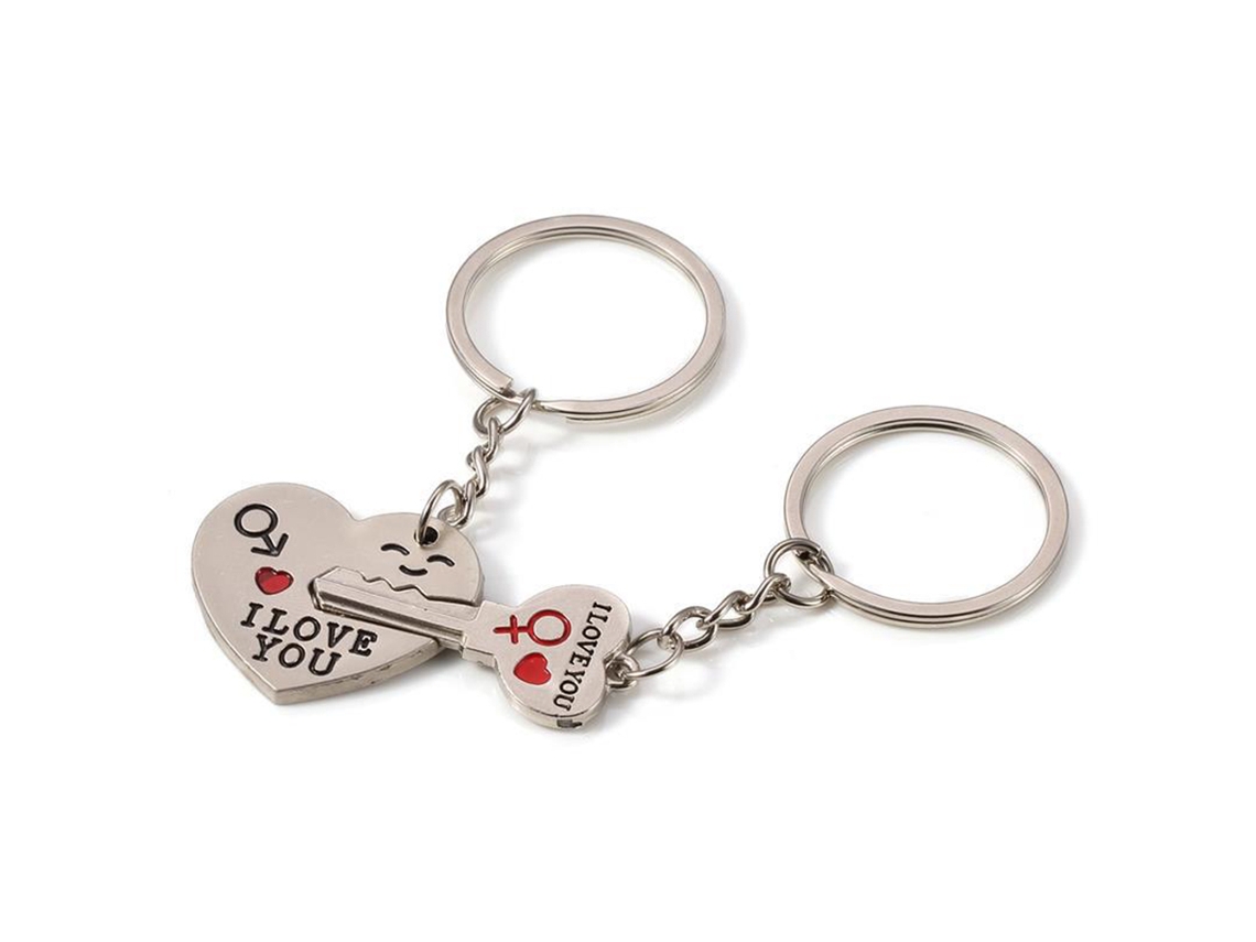 Llavero De Aleación De Zinc Para Parejas Con Forma De Corazón. Regalo Ideal Para El Día De San Valentín.