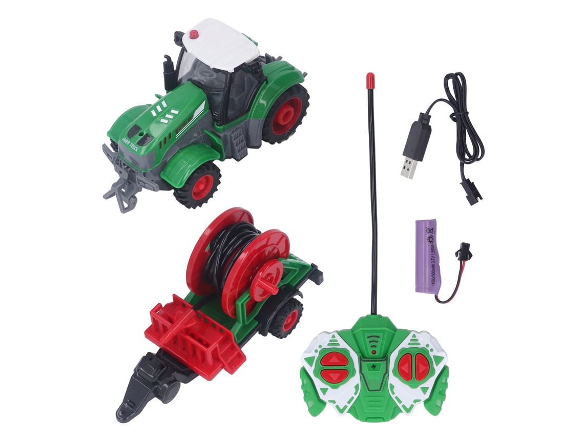 -juguete De Tractor Agrícola Con Control Remoto Recargable 4 Canales Camión Rc Para Niños