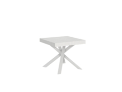 Mesa extensible 90x90/194 cm Clerk tapa Fresno Blanco patas Blancas ITAMOBY