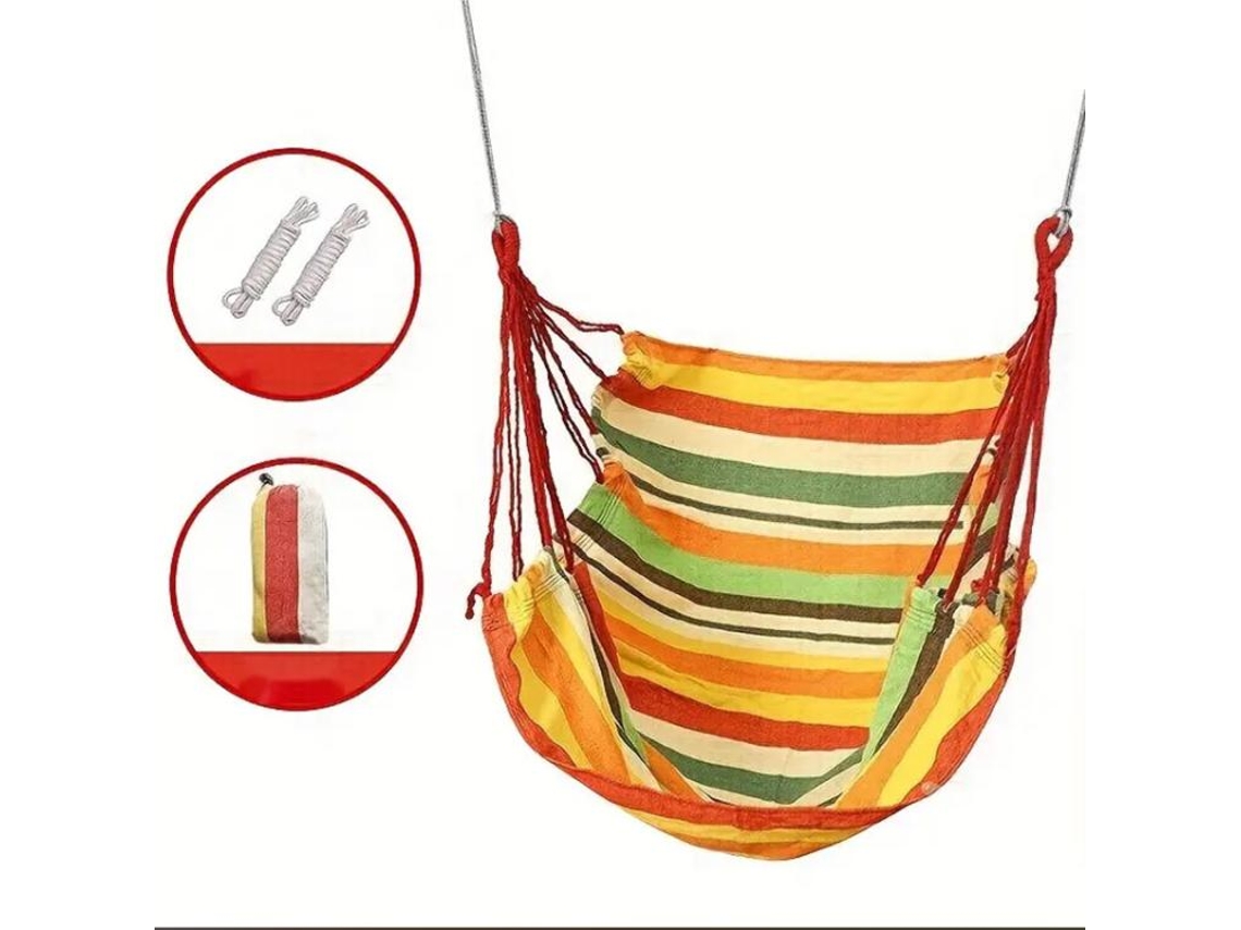 Cama colgante para exterior, mecedora colgante para interior, mecedora de exterior sin cojín. (amarillo)