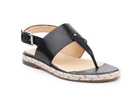 Sandalias GEOX Cuero Mujer (35 EU - Negro)