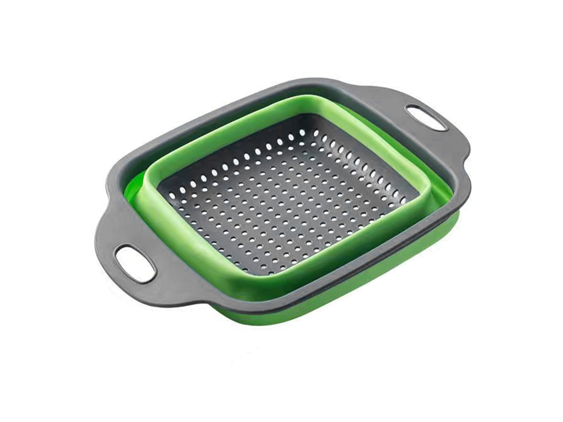 Fregadero plegable, cesta escurridora para frutas y verduras, cocina, PP TPR, 21x29cm