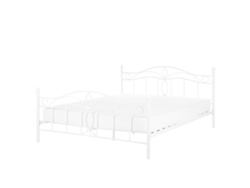 Cama con somier BELIANI Antlia de Acero Blanco 168x209x108
