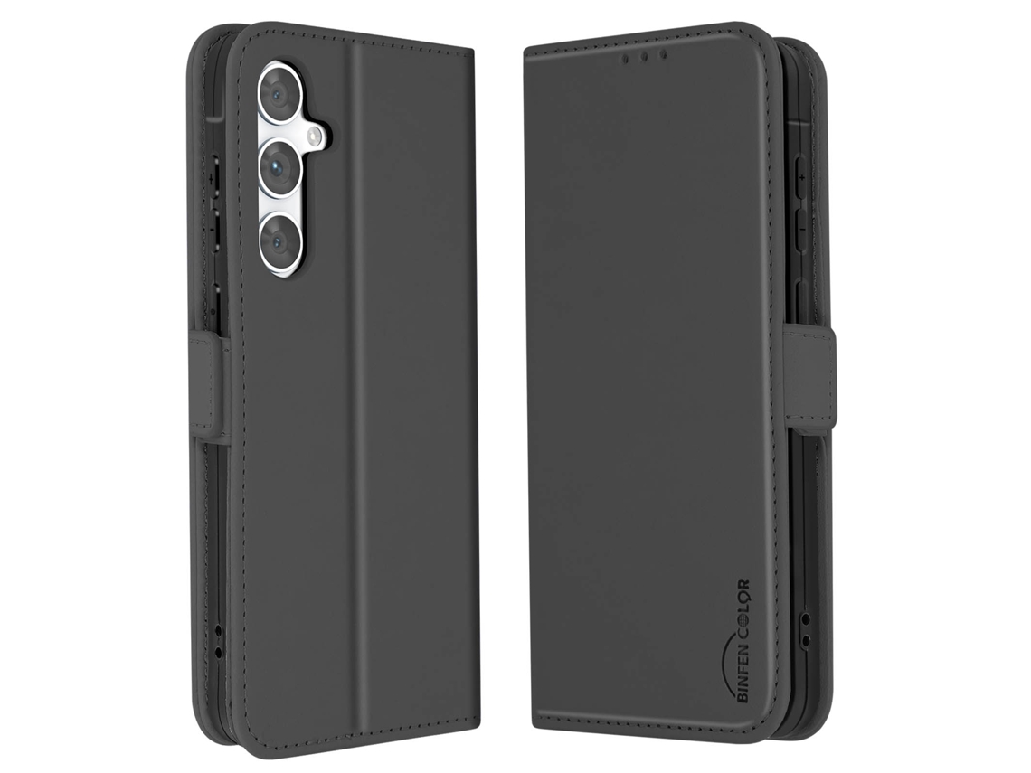 Funda Cartera Cierre para Samsung Galaxy S24 AVIZAR Piel Negro