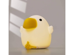 Luz nocturna para niños, linda lámpara de silicona con forma de pájaro para bebés y niños pequeños, luz nocturna con forma de animal (blanca)