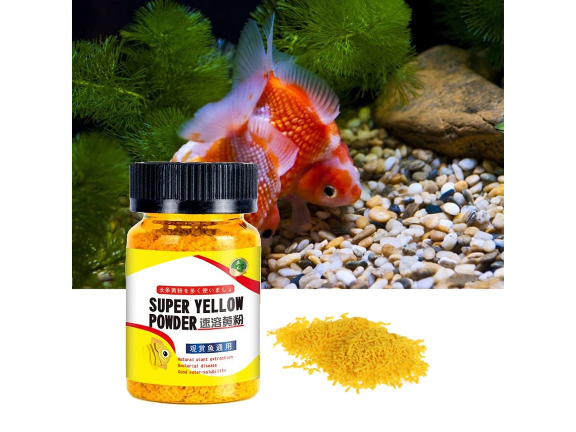 Polvo amarillo instantáneo para peces ornamentales para prevenir infecciones