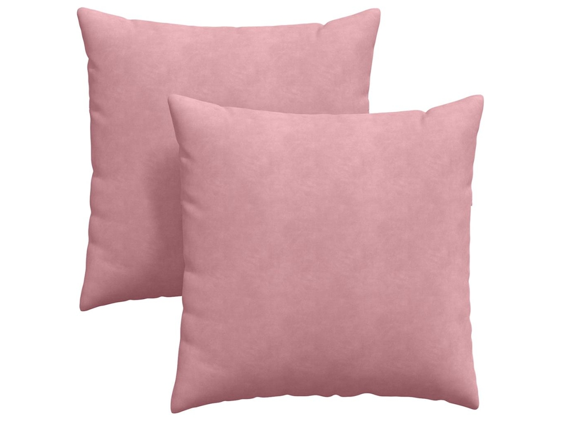Juego de cojines para sofá HARLANV1 (2 piezas) en tela o rosa (60x60cm)