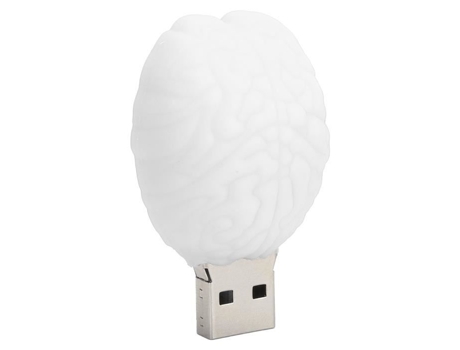 HURRISE U Disk Memory Stick 2.0 USB Flash Drive Pendrive Almacenamiento de Datos Portátil Cartoon Brain Doll Blanco 16Gb