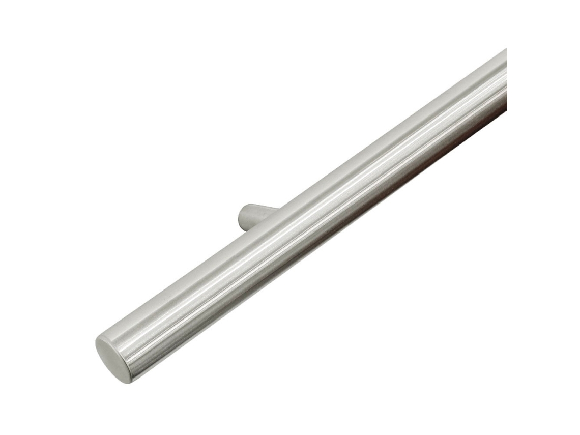 Barandilla de diseño de acero inoxidable 100 cm con 2 soportes - Cepillado IVOL
