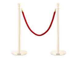 Cuerda Para Poste De Control De Masas Terciopelo Rojo Y Dorado