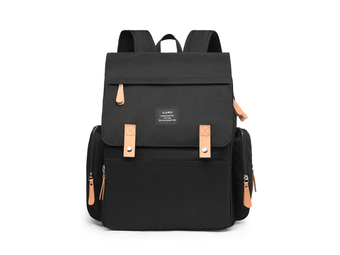 Mochila para pañales CZHHMART ligera e impermeable para salidas - Negra