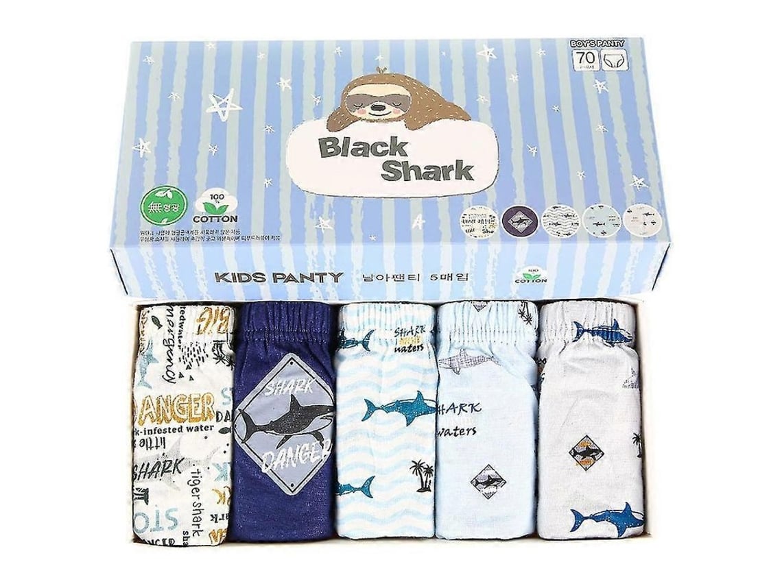 2026-5-pack Ropa Interior Niño 2-13 Años Calzoncillos Estampados De Mezcla De Algodón