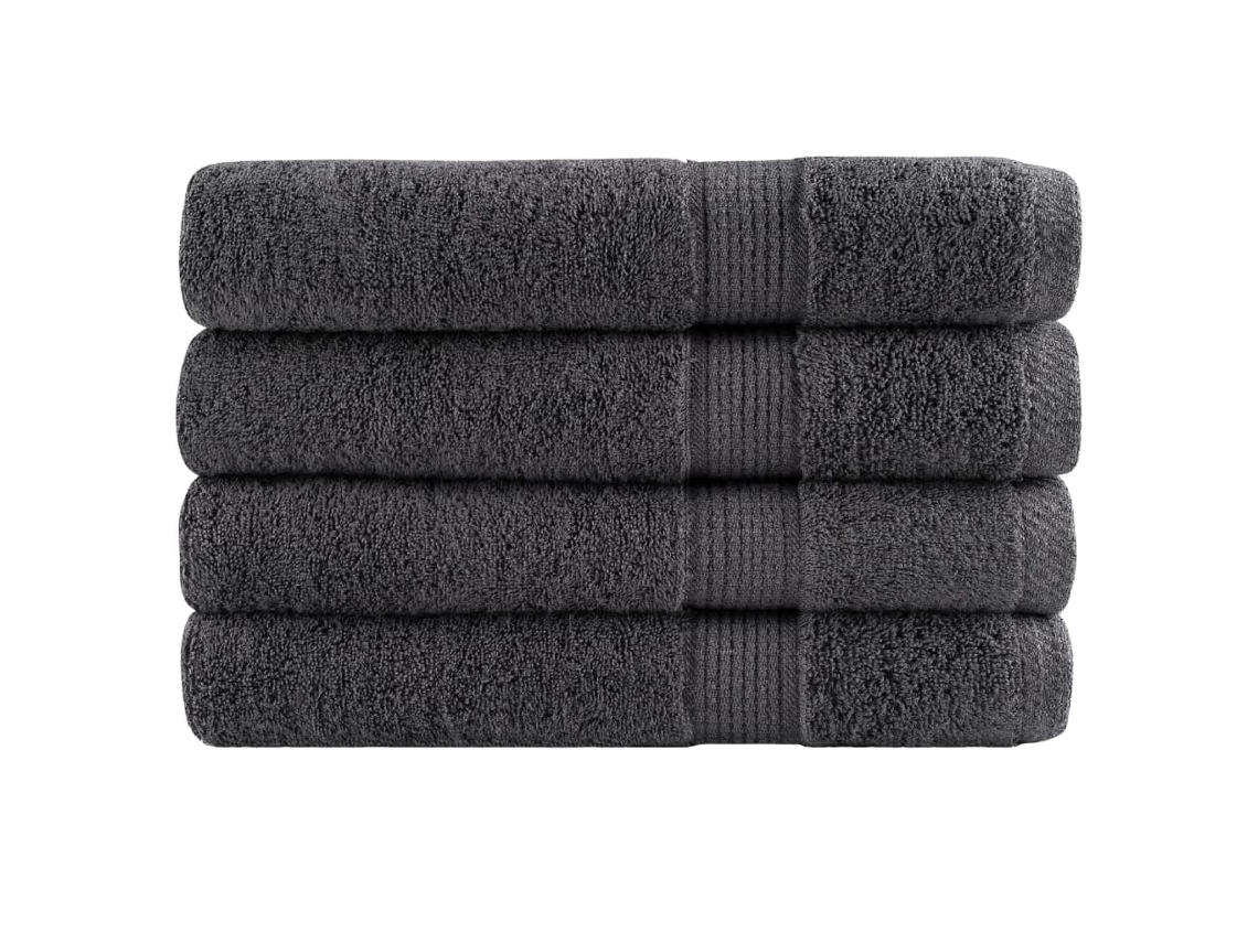 Toallas Premium Solund 4 Unidades Antracita 100x200 Cm 600 Gsm Wsd477971