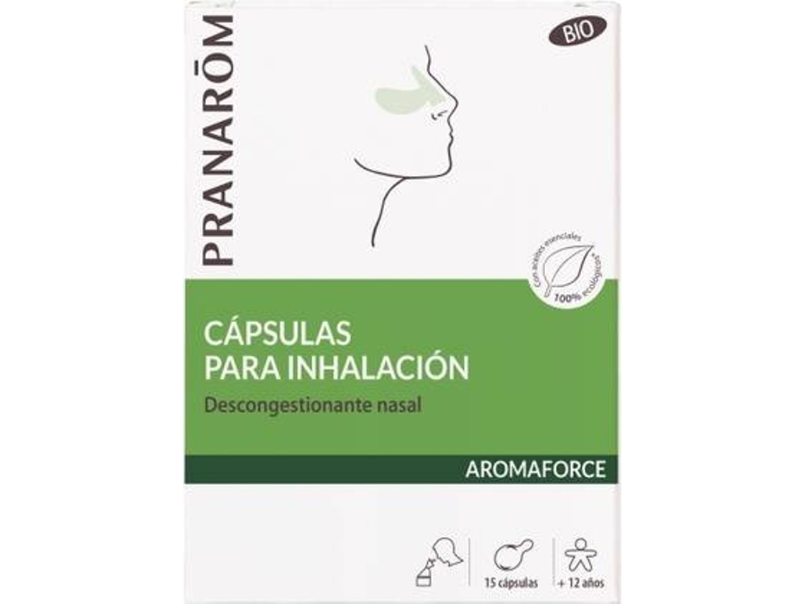 Complemento Alimentar PRANAROM Cápsulas De Inalação Bio (15 cápsulas)