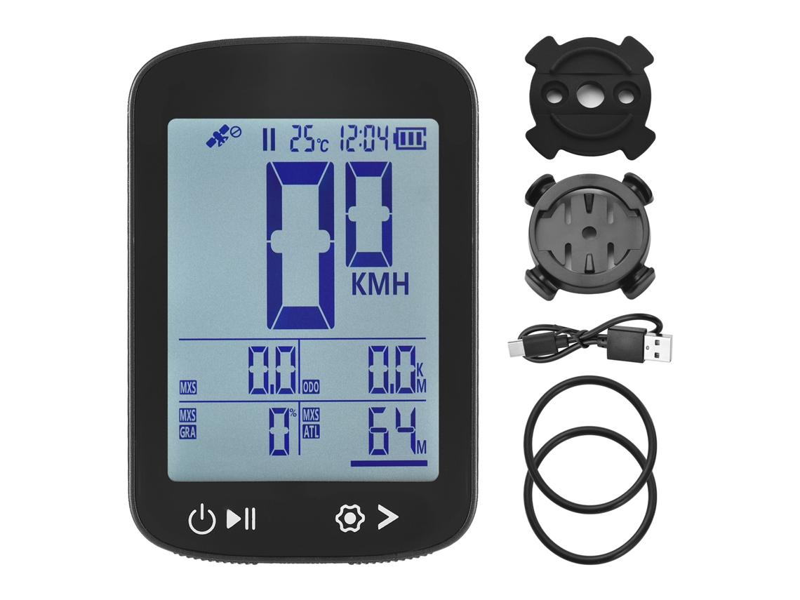 2026-computadora De Bicicleta Inalámbrica Gps Con Pantalla Clara, Posicionamiento 5 Estrellas, Cargable, Velocímetro Y Odómetro