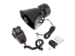 Alarma Universal Para Motocicleta Y Automóvil Con Bocina De 7 Tonos, 12 V, 100 W, Sirena De Policía Con Altavoz (negro).