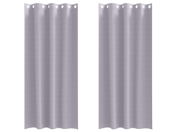 Maison Exclusive - Cortinas Opacas Con Anillas 2 Pcs Gris Metalizado 225 X 140 Cm