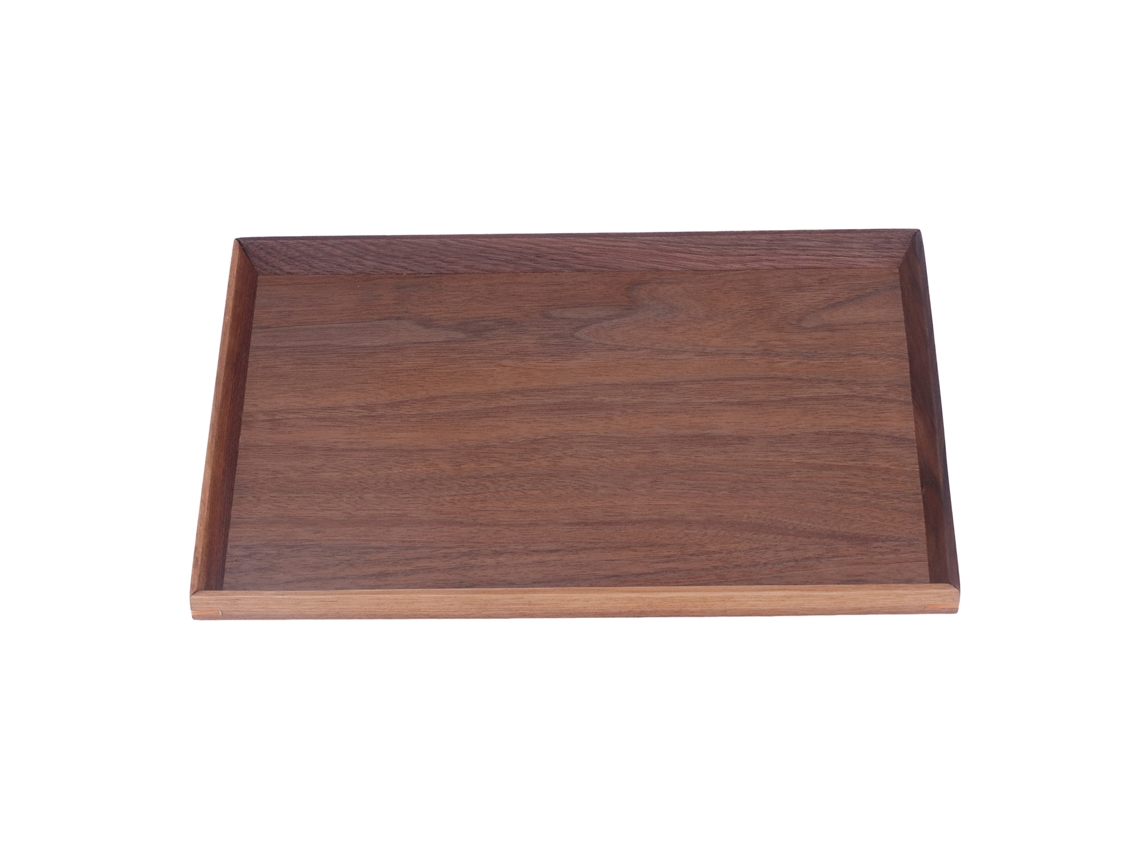 KOFIHETY Elegante bandeja de servicio de nogal, con el encanto de la madera orgánica, hecha a mano para mayor durabilidad y funcionalidad.