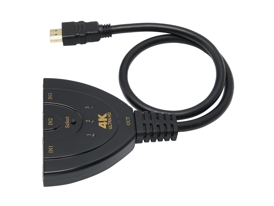 Conmutador Hdmi 4k Con 3 Entradas Y 1 Salida, Divisor Compatible Con 4kx2k60hz, Tmds 8,91 Gbps.