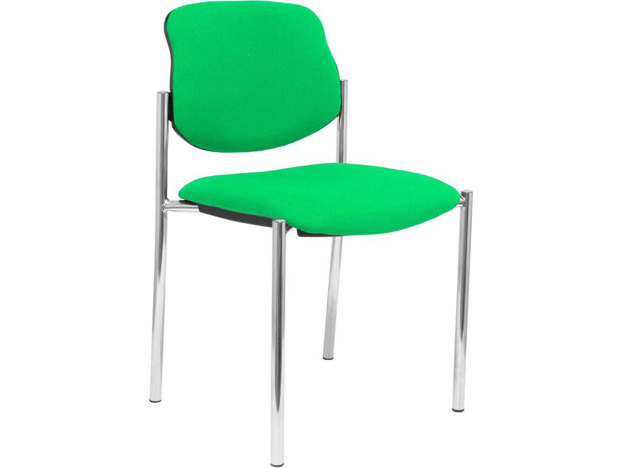 Silla de Confidente PIQUERAS Y CRESPO Villalgordo Verde Claro y Chasis Cromo