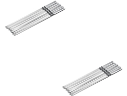 20 Brochetas De Acero Reutilizables Para Barbacoa