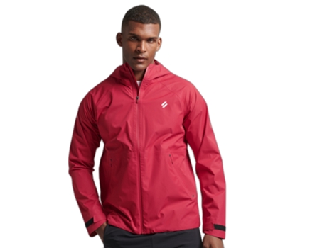 Abrigo Impermeable para Hombre SUPERDRY (XL - Poliéster - Rojo)