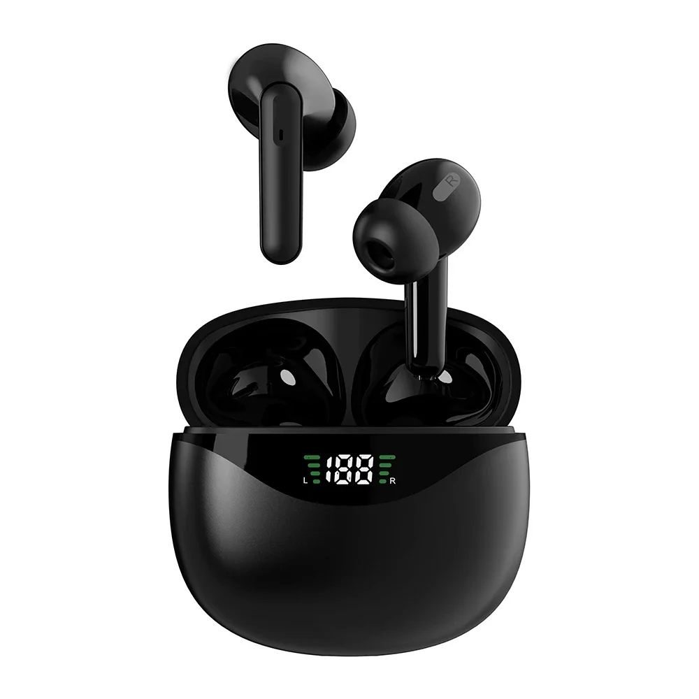 Fones de Ouvido Esportivos Bluetooth TWS com Visor de Led MDUG (pretos)