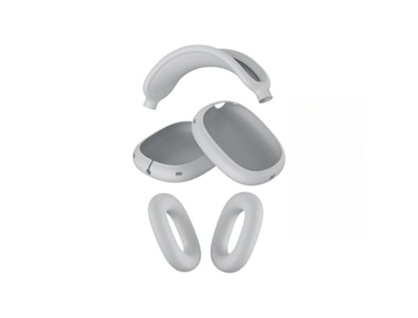 Capa de fone de ouvido para fones de ouvido Airpods Max de 3 peças gris claro