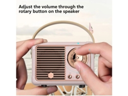 Mini altavoz inalámbrico Bluetooth, altavoz Bluetooth retro para exteriores con sonido estéreo nítido y graves intensos, altavoz portátil Yizhood