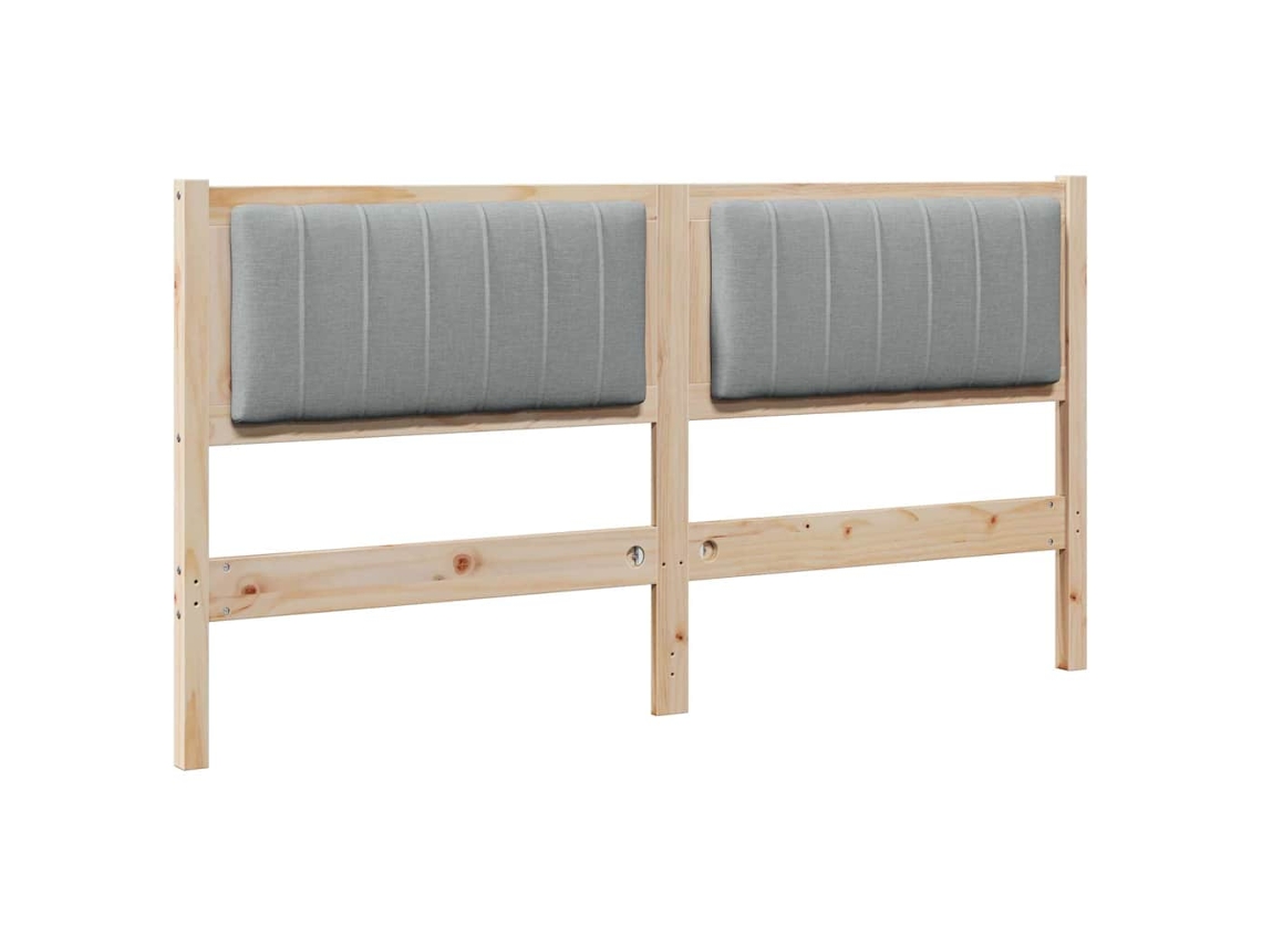 Cabecero tapizado en marrón con madera maciza de pino MAISON EXCLUSIVE (150x0x0 cm)